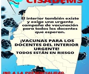 ¡CON LA VIDA NO SE JUEGA! CISADEMS rechaza enérgicamente las clases presenciales.